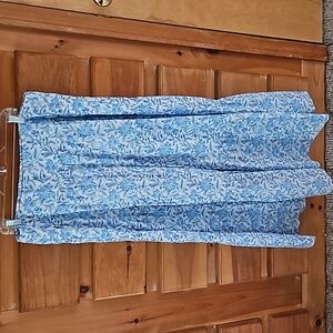 Floral Blue Maxi Skirt